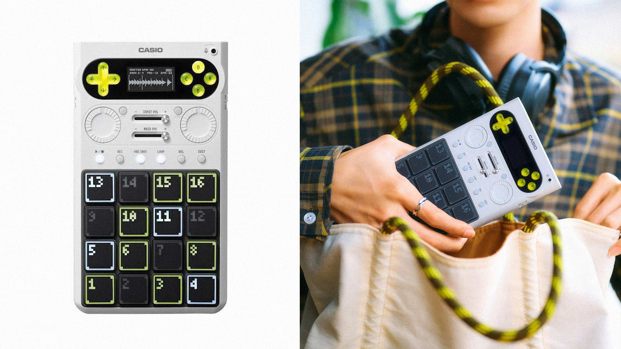 Casio SXC-1 handheld sampler with 4x4 pad grid