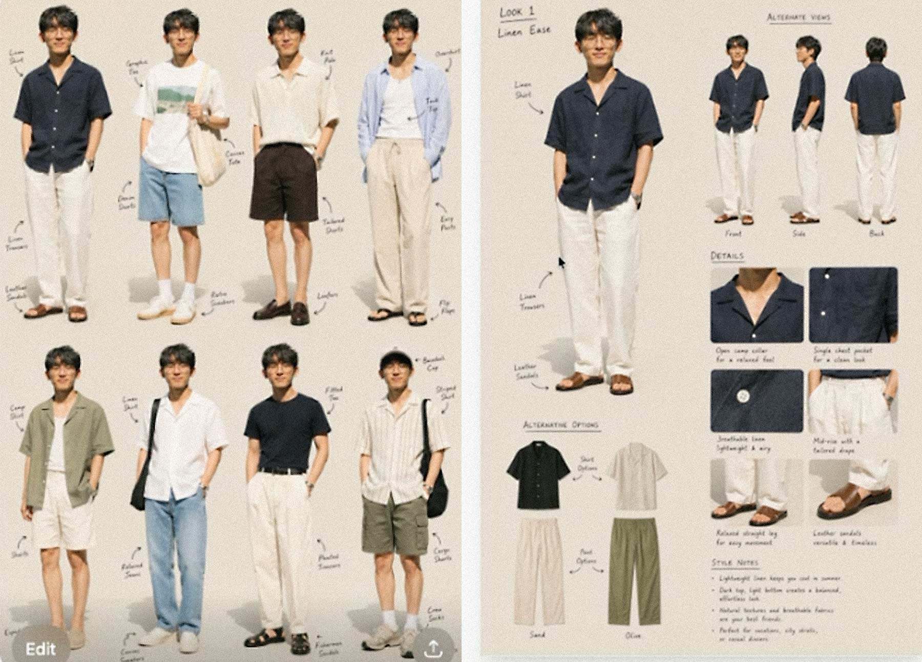 Example of ChatGPT Images 2.0 output generating full wardrobe suggestions